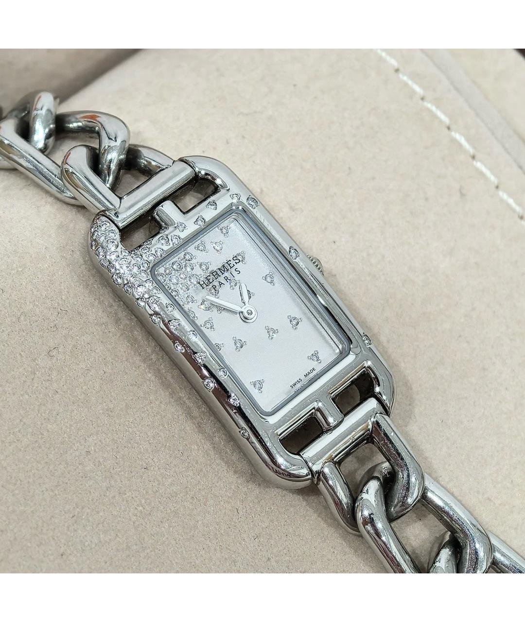 HERMES Серебряные металлические часы, фото 9