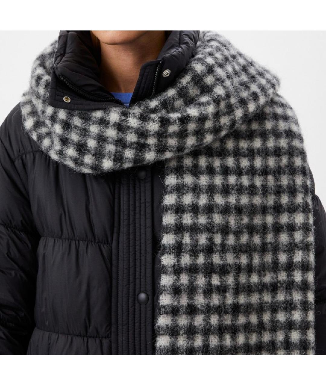 NO. 21 Черный шерстяной шарф, фото 4