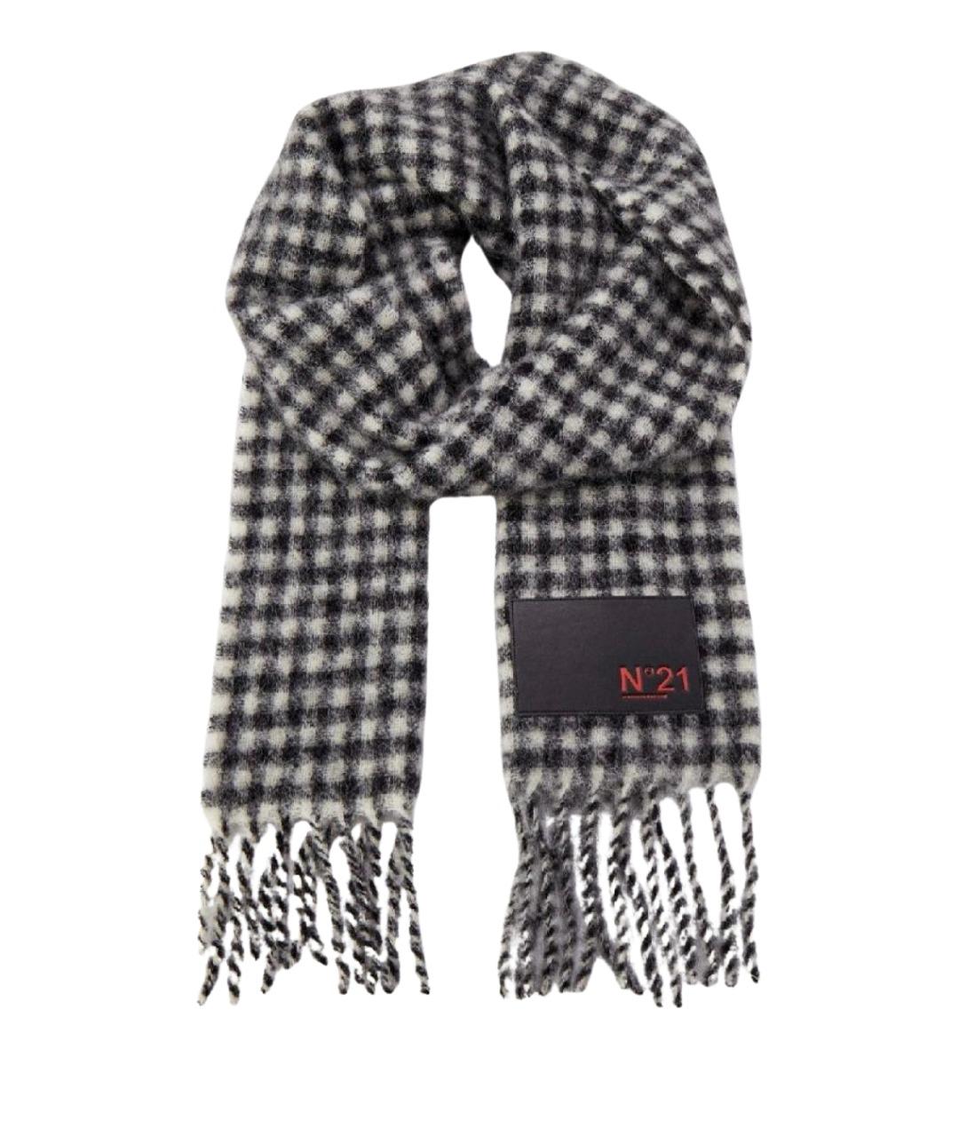NO. 21 Черный шерстяной шарф, фото 1