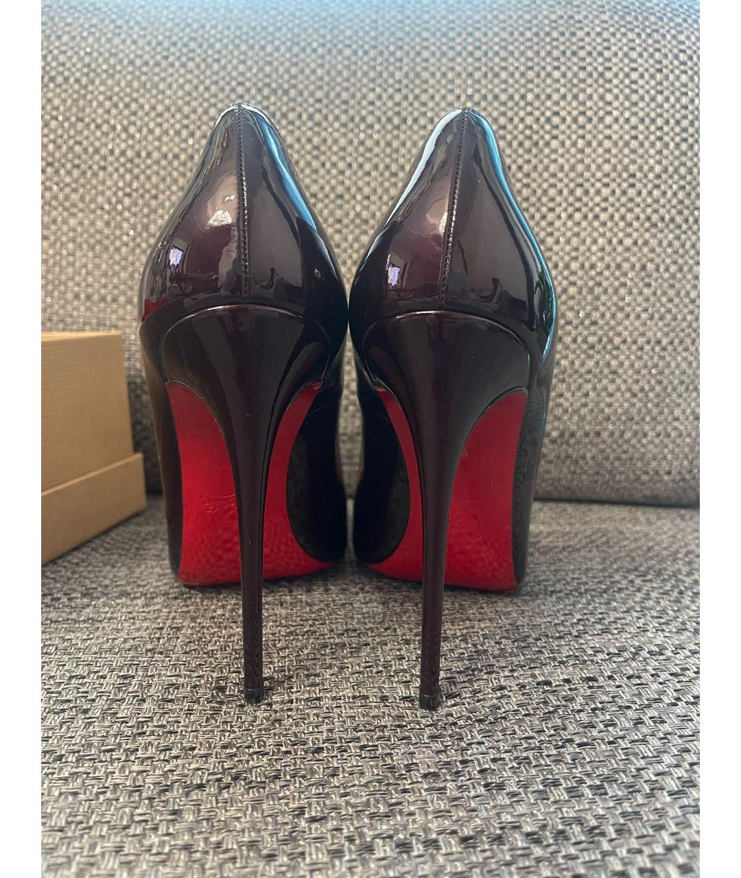 CHRISTIAN LOUBOUTIN Бордовые туфли из лакированной кожи, фото 3
