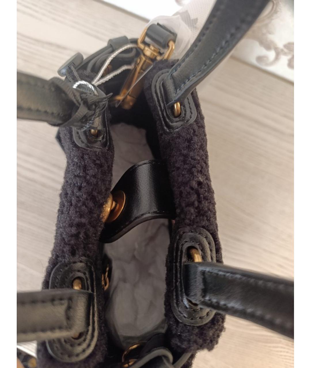 PINKO Черная кожаная сумка тоут, фото 4