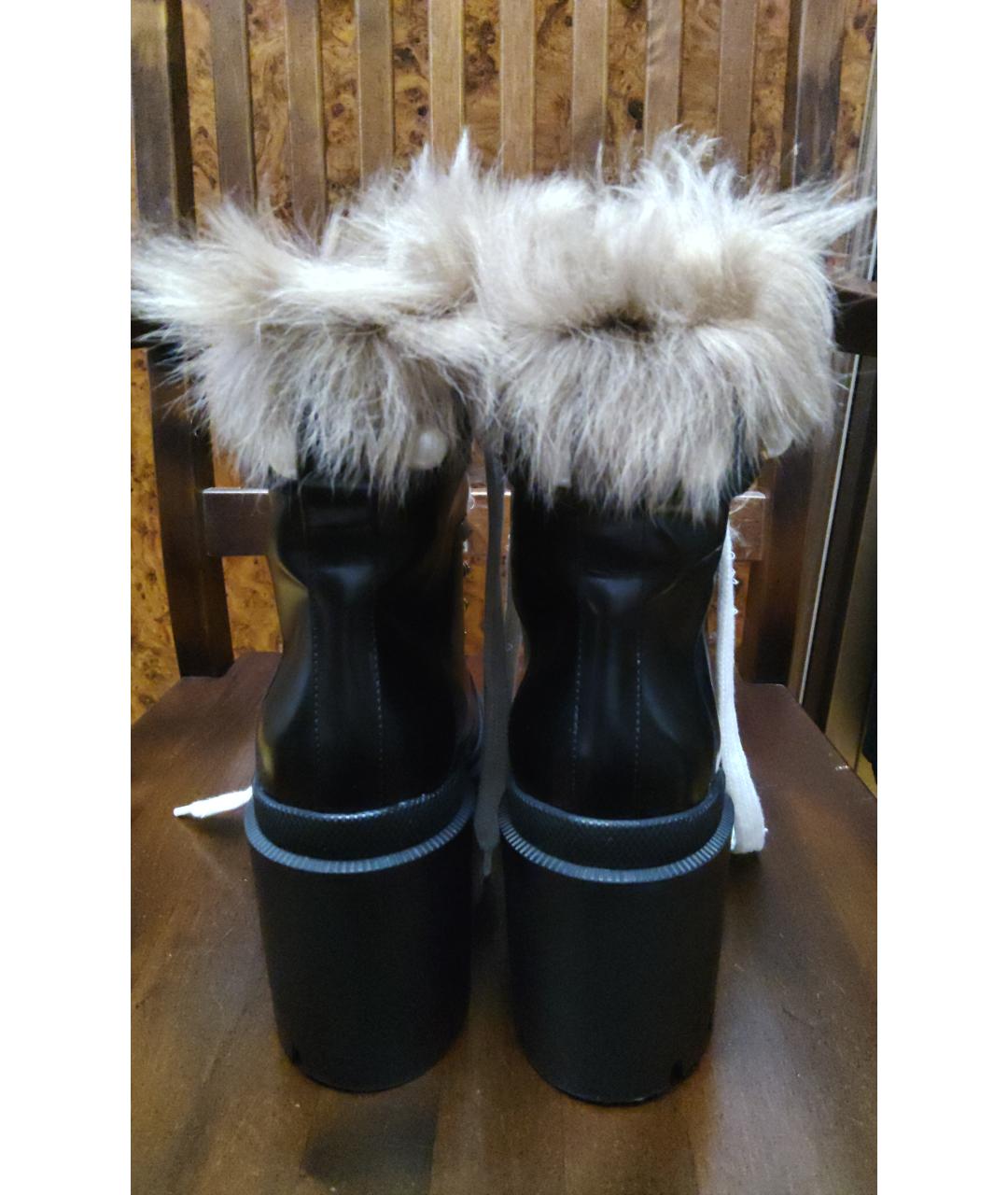 GUCCI Черные кожаные ботинки, фото 4