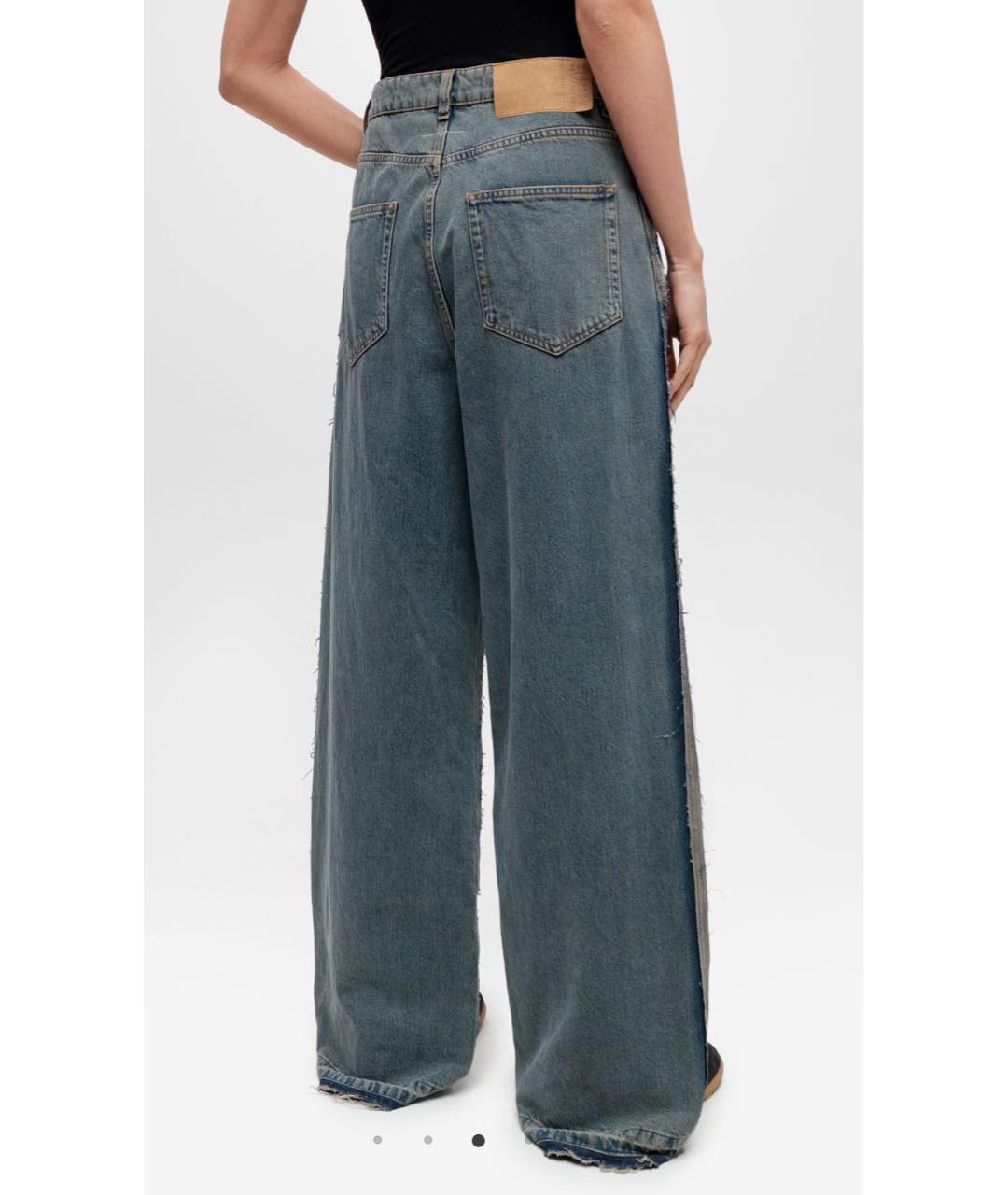 MM6 MAISON MARGIELA Темно-синие хлопковые прямые джинсы, фото 2