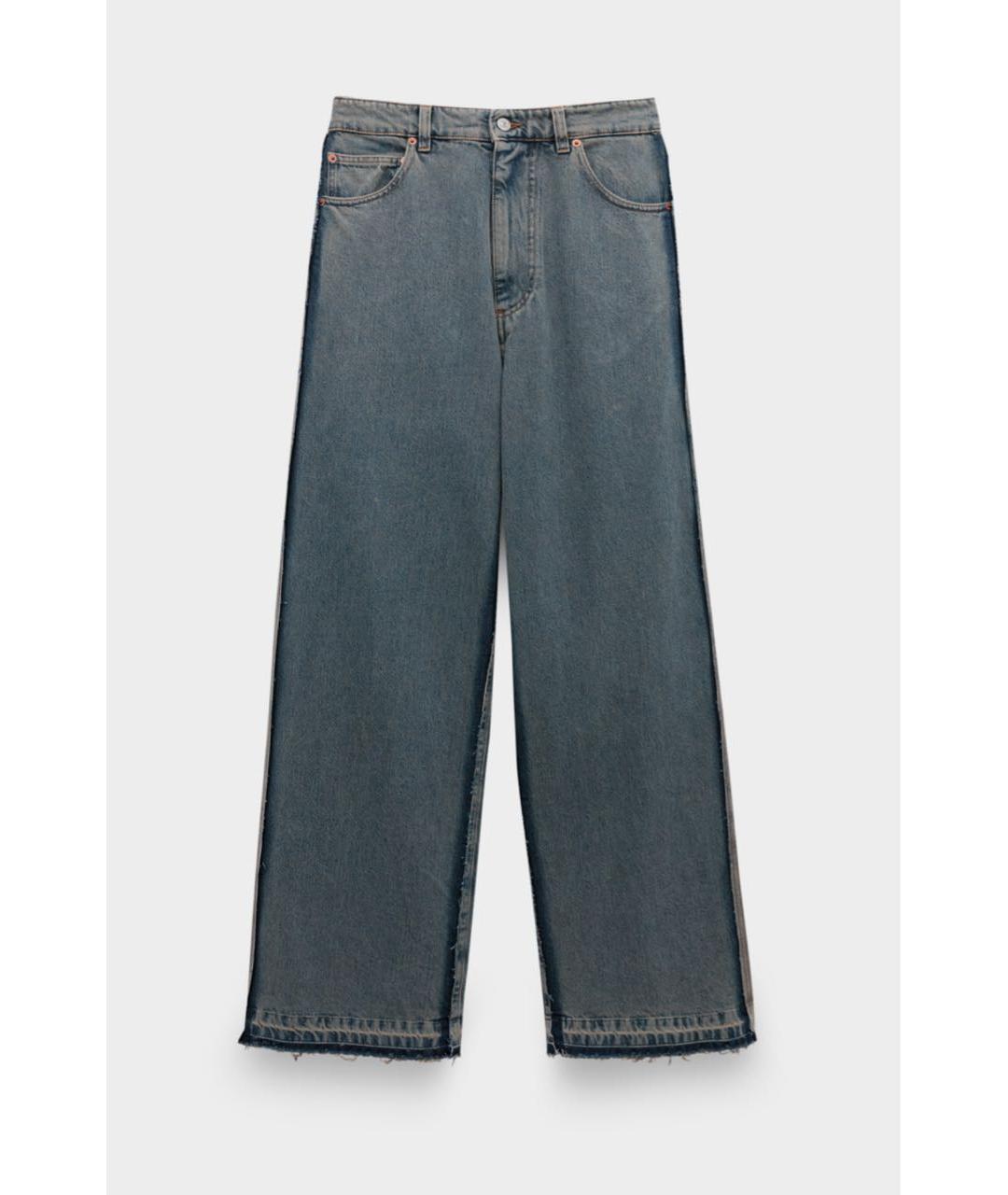 MM6 MAISON MARGIELA Темно-синие хлопковые прямые джинсы, фото 6