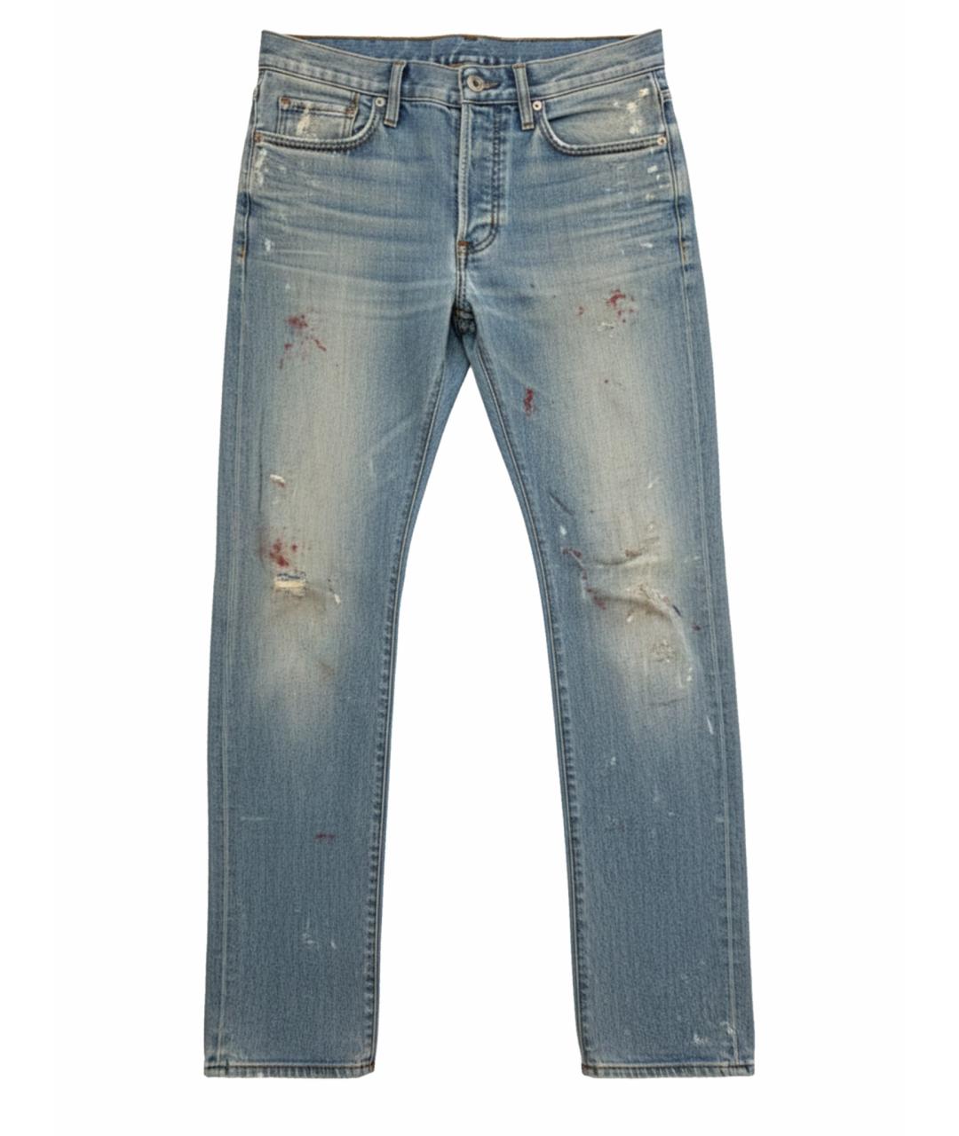 CHRISTIAN DIOR Голубые хлопковые джинсы скинни, фото 1