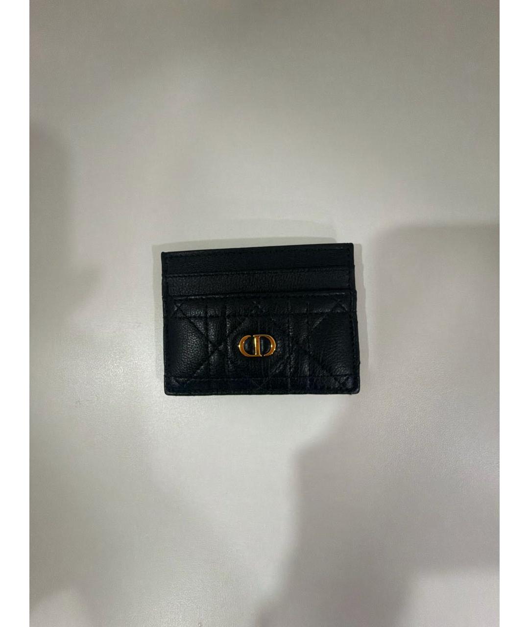 CHRISTIAN DIOR Черный кожаный кардхолдер, фото 7