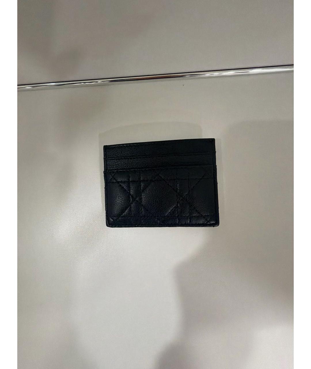 CHRISTIAN DIOR Черный кожаный кардхолдер, фото 3