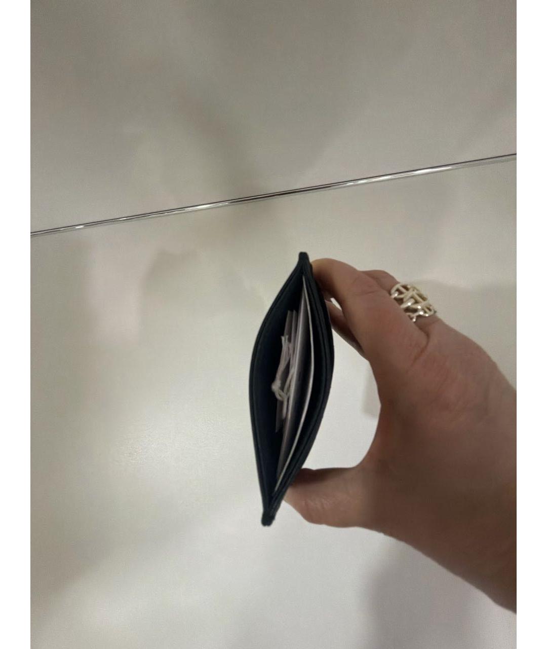 CHRISTIAN DIOR Черный кожаный кардхолдер, фото 4