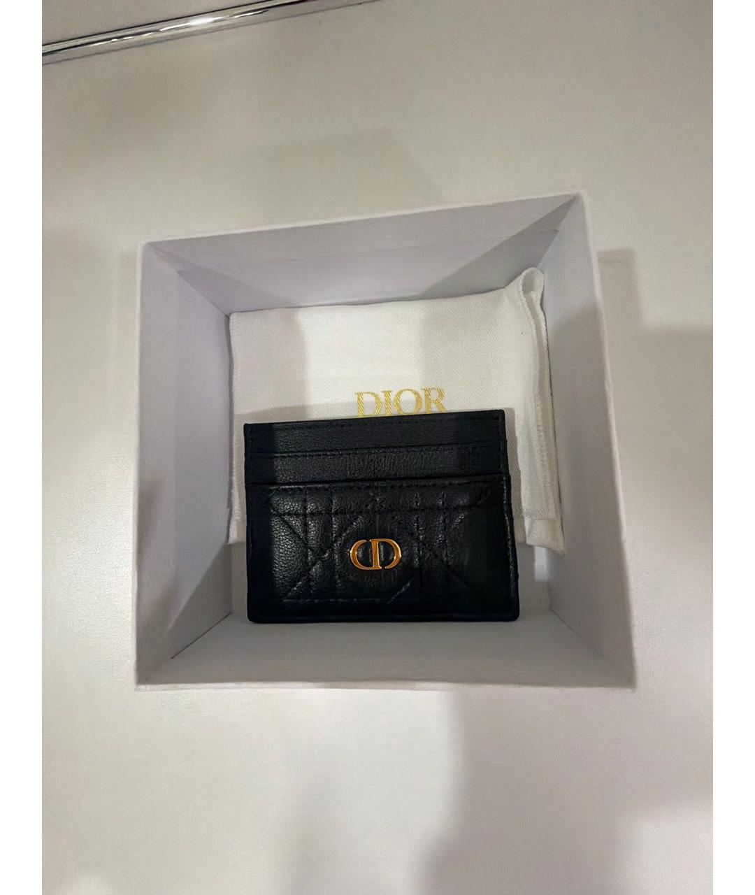 CHRISTIAN DIOR Черный кожаный кардхолдер, фото 5
