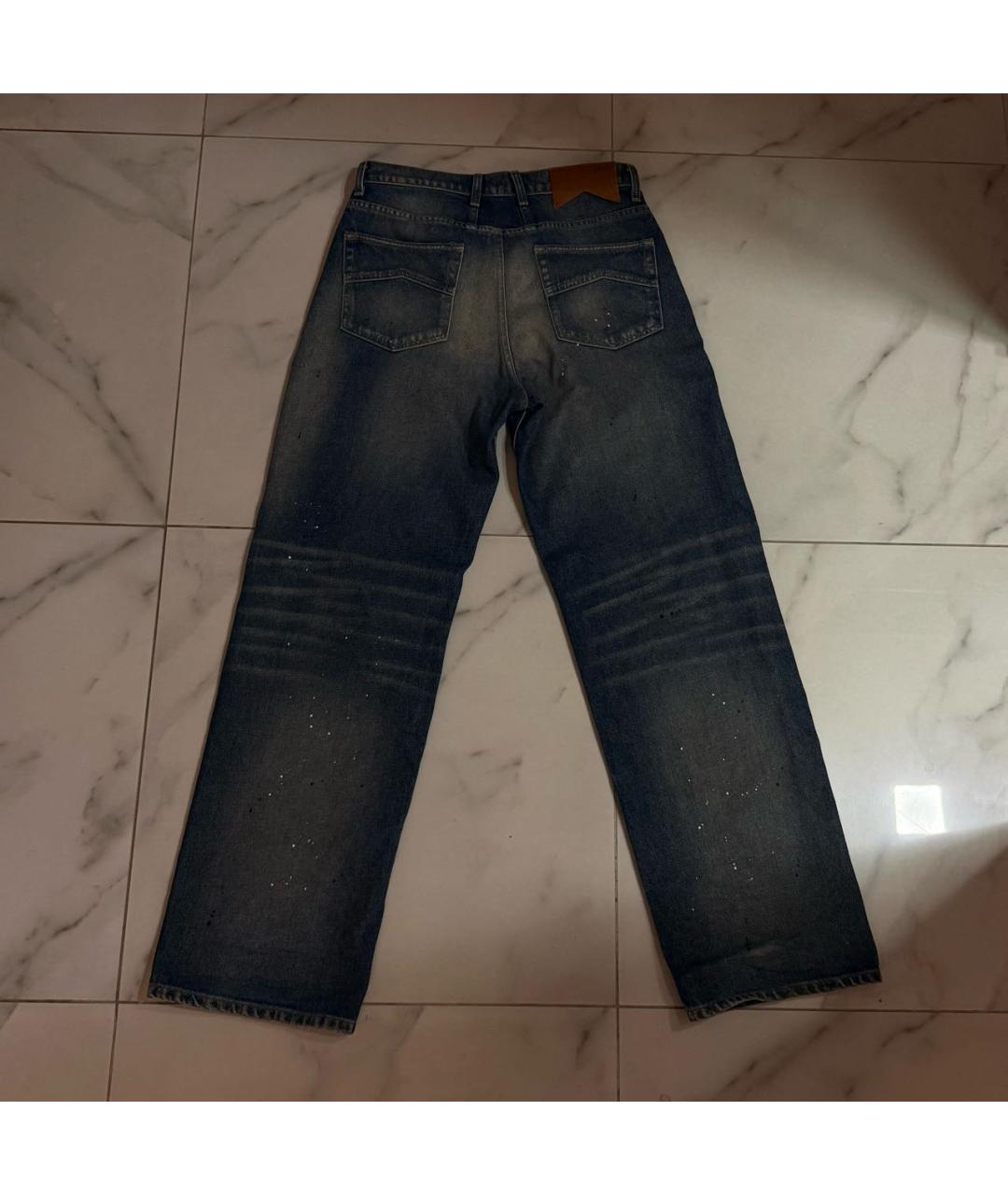 RHUDE Темно-синие хлопковые прямые джинсы, фото 2