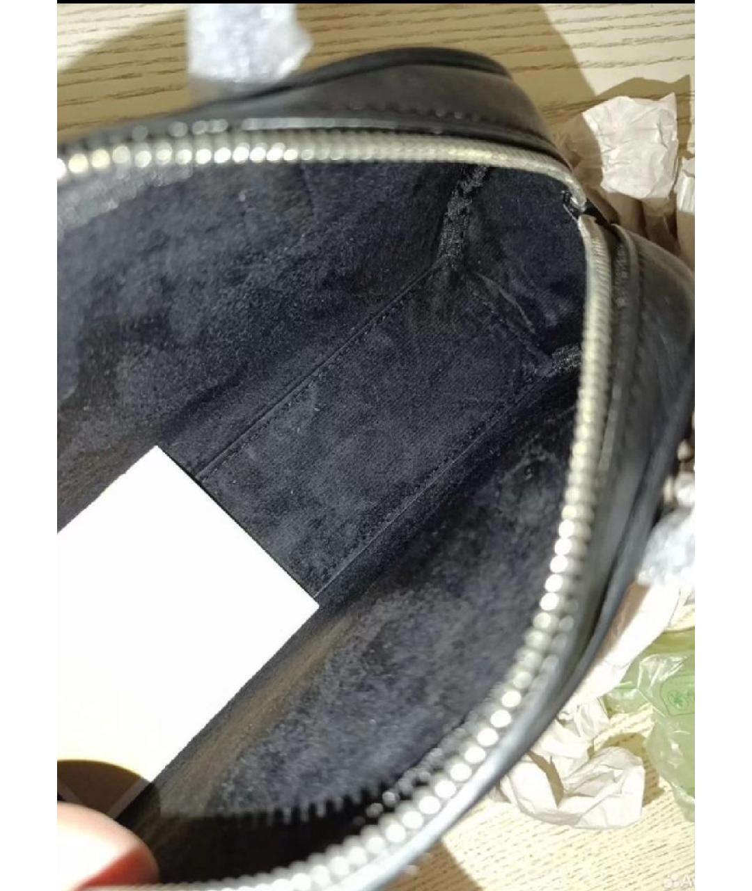 MICHAEL KORS Черная кожаная сумка через плечо, фото 4