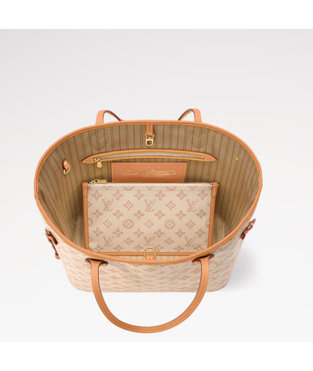 LOUIS VUITTON Бежевая сумка тоут, фото 3