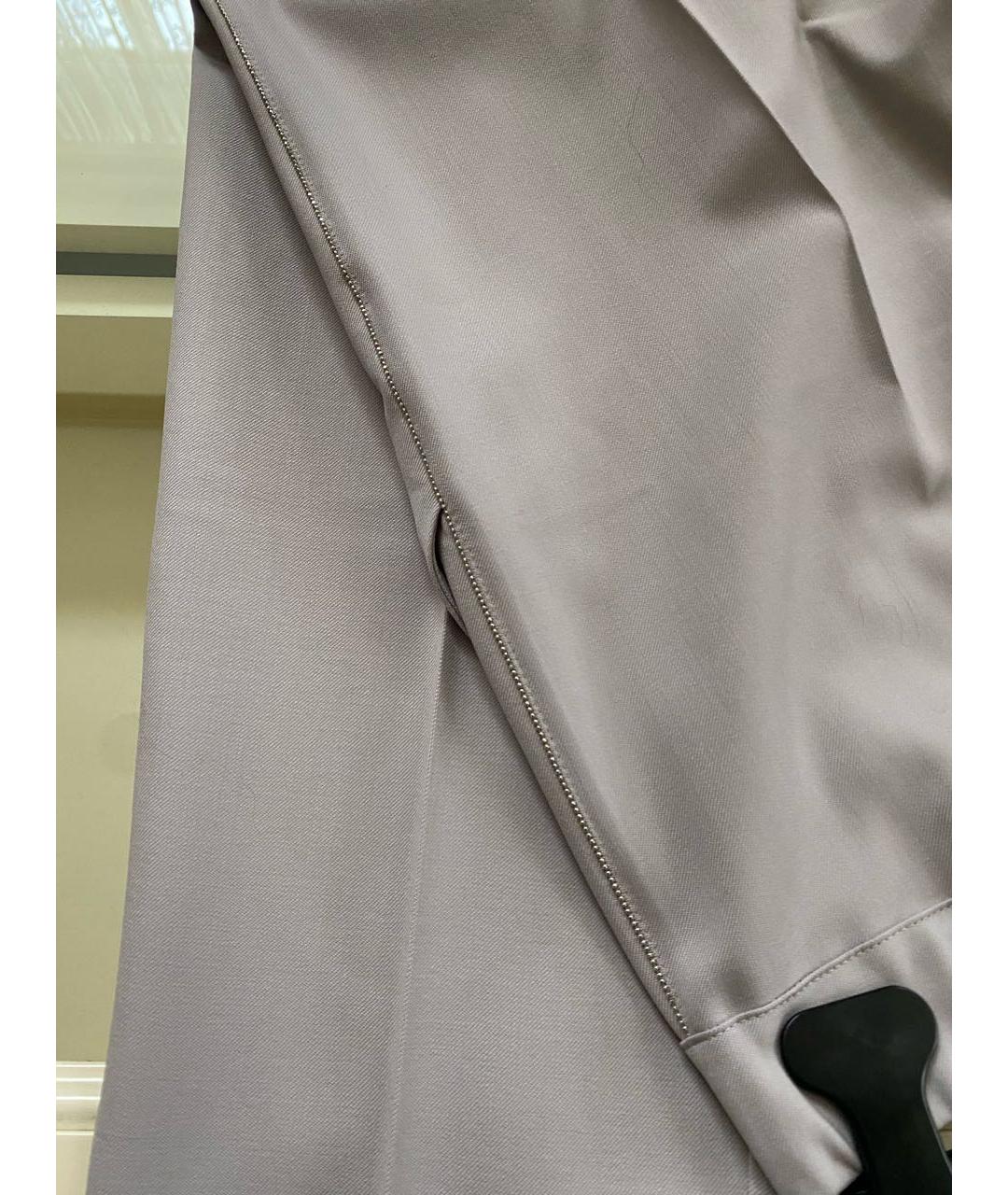 D.EXTERIOR Бежевые шерстяные прямые брюки, фото 7