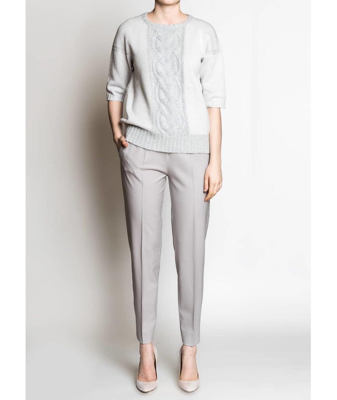 D.EXTERIOR Бежевые шерстяные прямые брюки, фото 2