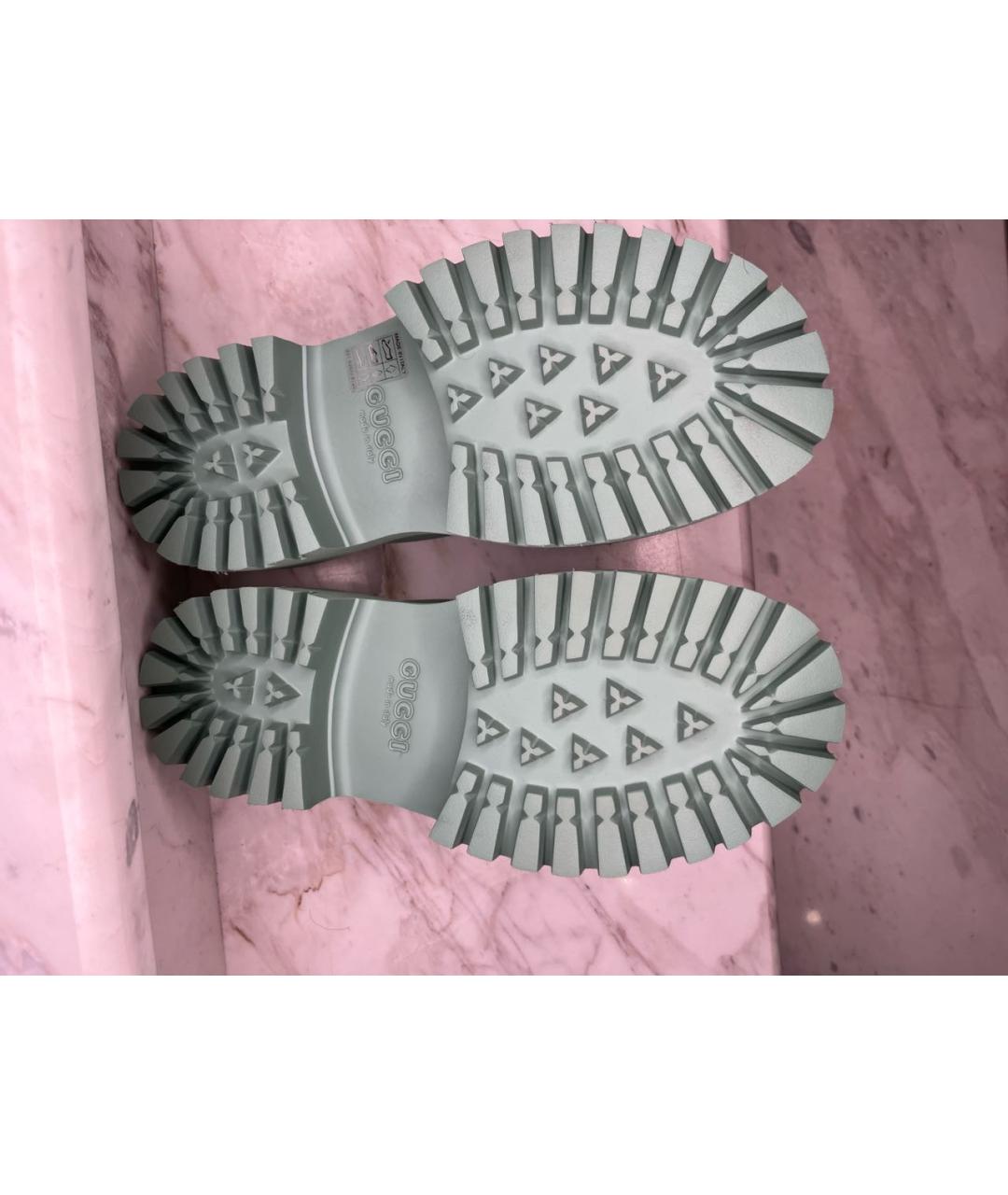 GUCCI Бирюзовые резиновые сабо, фото 3