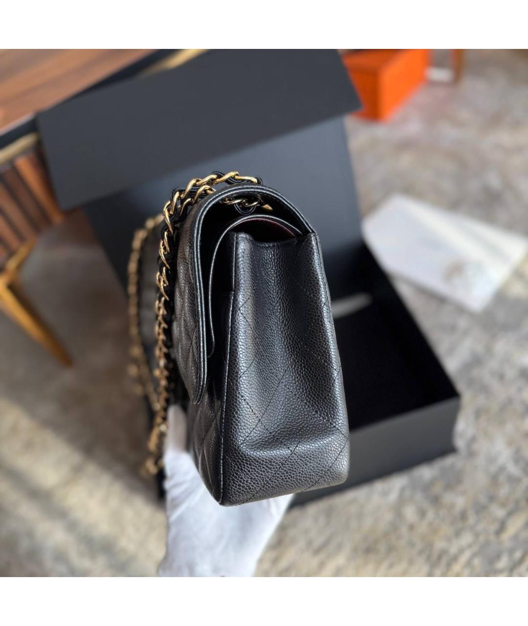 CHANEL Черная кожаная сумка через плечо, фото 5