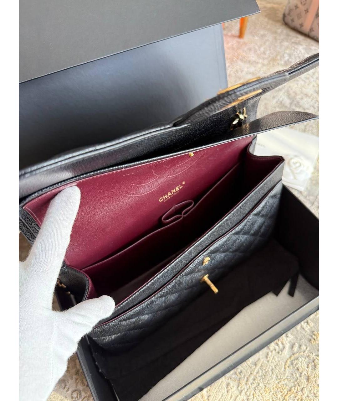 CHANEL Черная кожаная сумка через плечо, фото 7