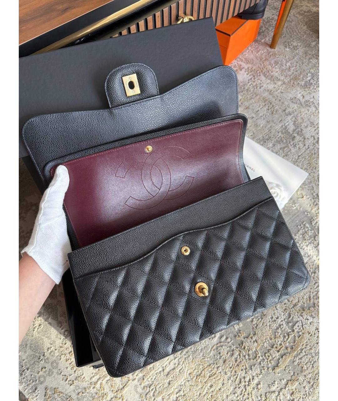 CHANEL Черная кожаная сумка через плечо, фото 4