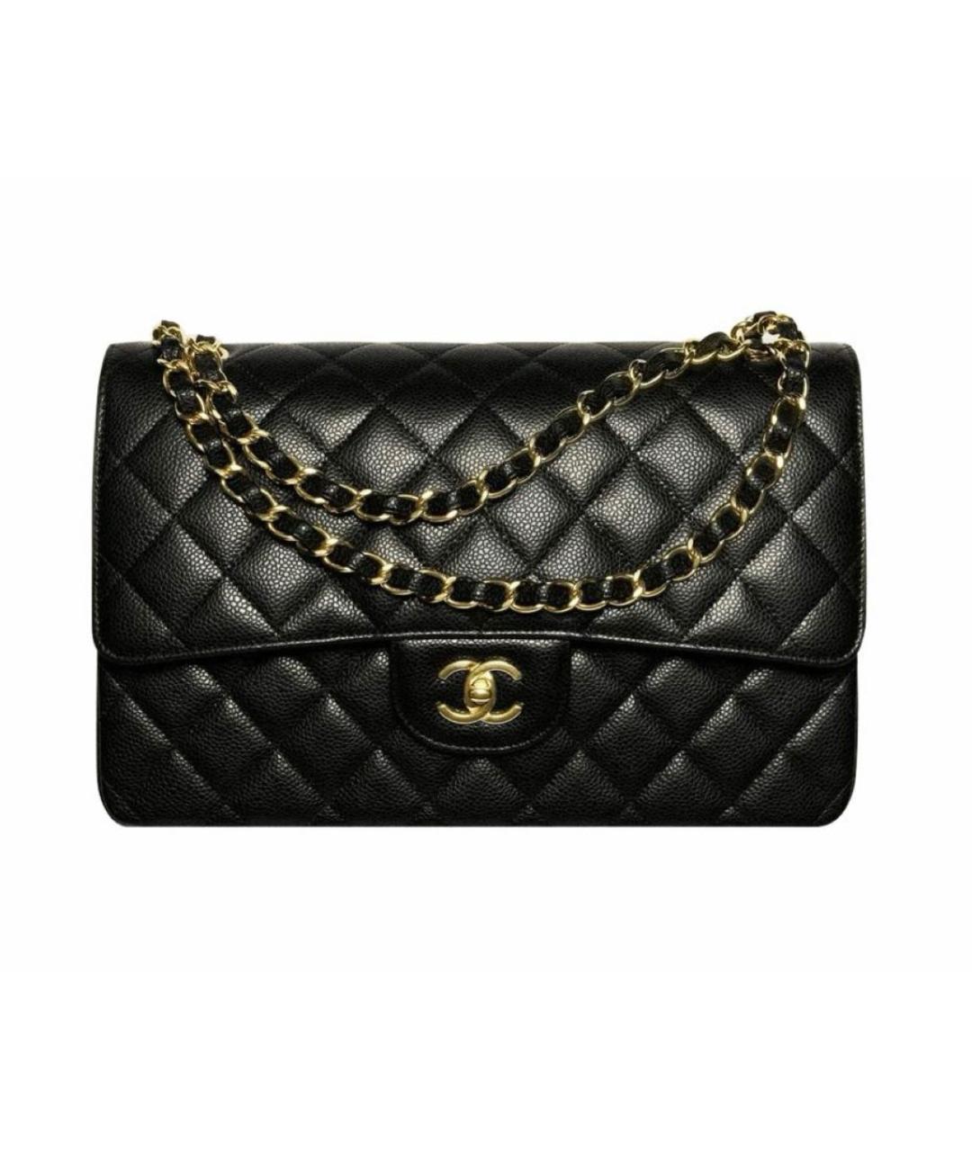 CHANEL Черная кожаная сумка через плечо, фото 8
