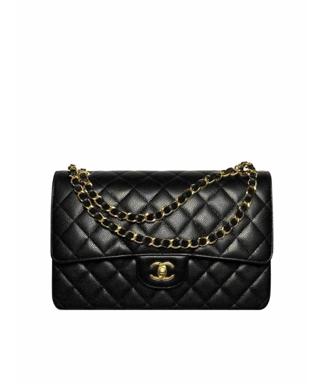 CHANEL Черная кожаная сумка через плечо, фото 1