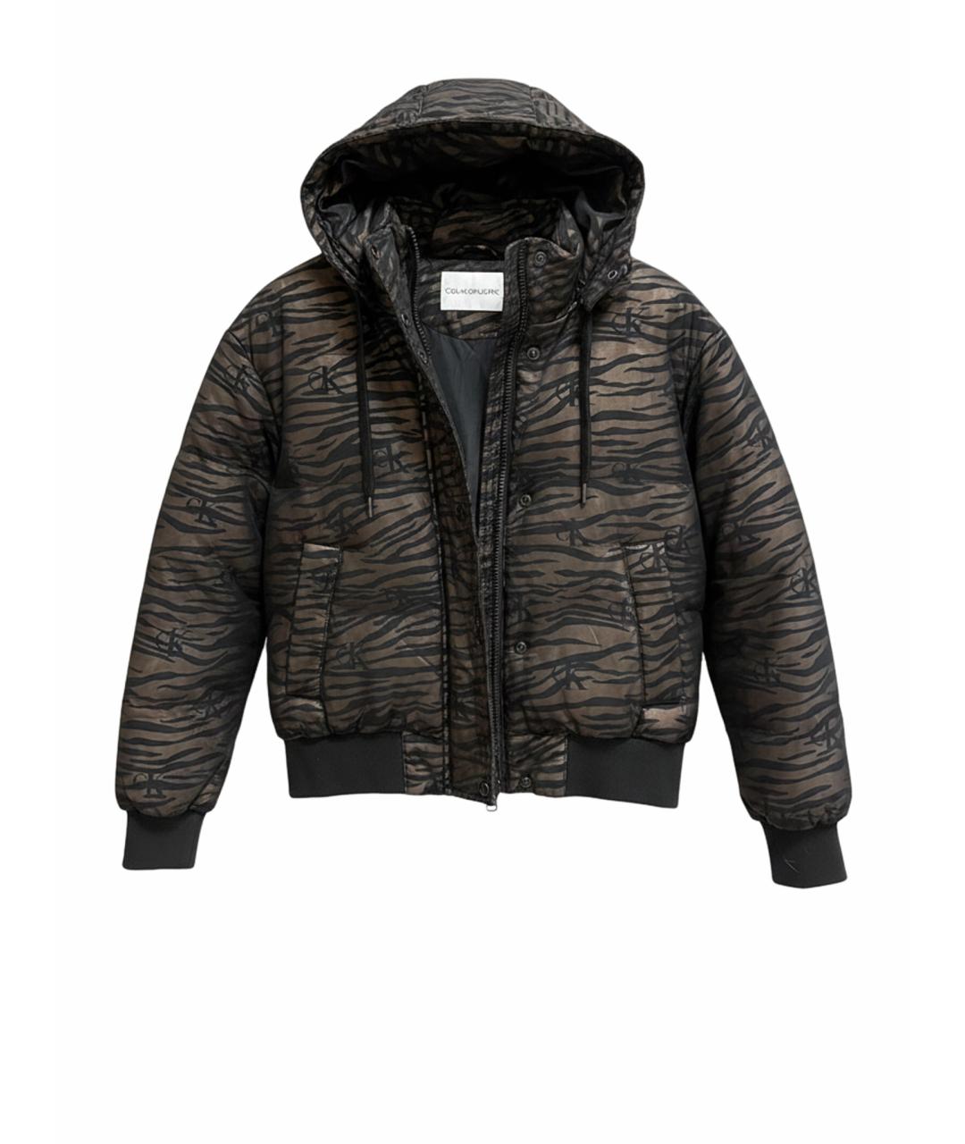 CALVIN KLEIN Коричневая полиэстеровая куртка, фото 1