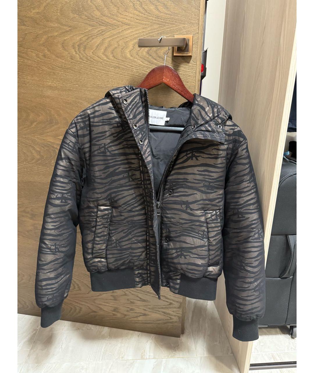 CALVIN KLEIN Коричневая полиэстеровая куртка, фото 7