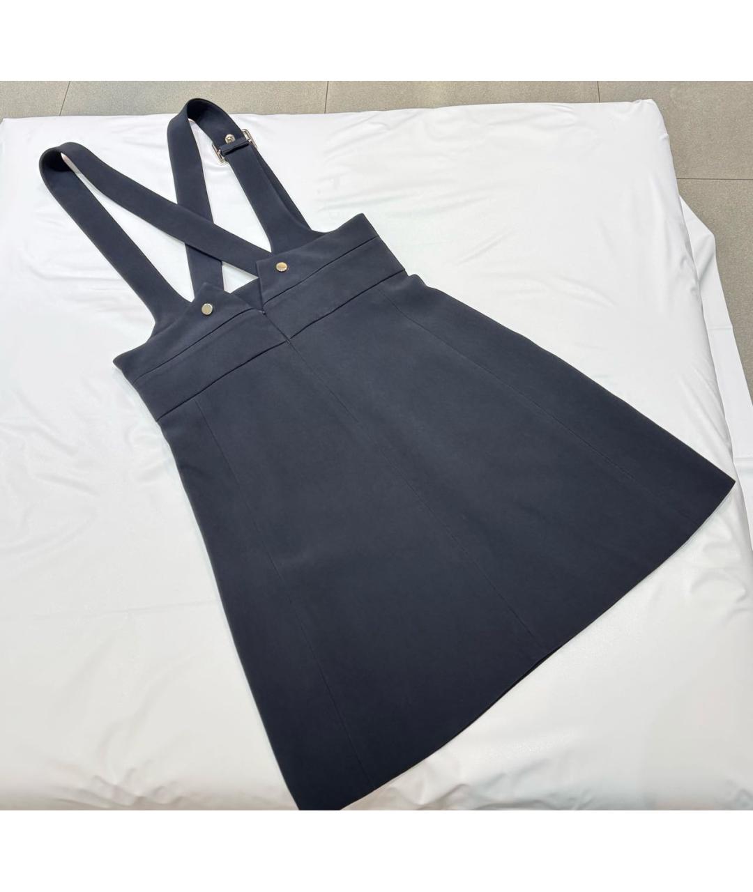 CHLOE Темно-синяя вискозная юбка миди, фото 3