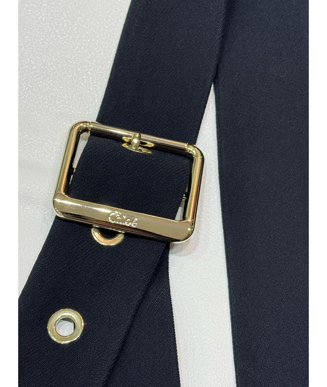 CHLOE Темно-синяя вискозная юбка миди, фото 4