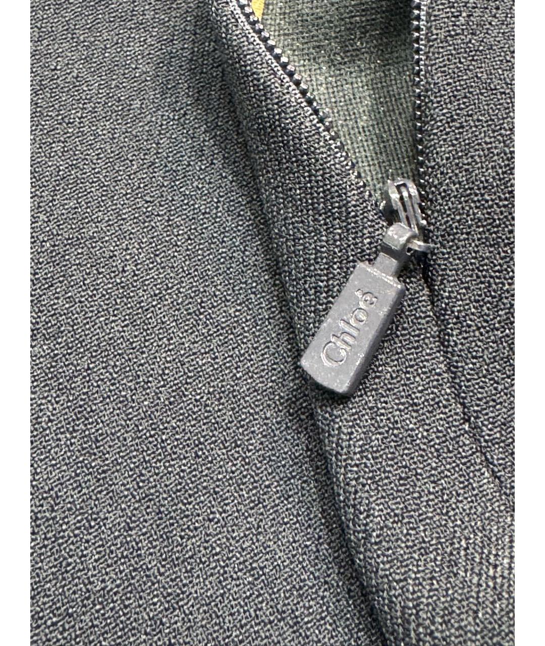 CHLOE Темно-синяя вискозная юбка миди, фото 6