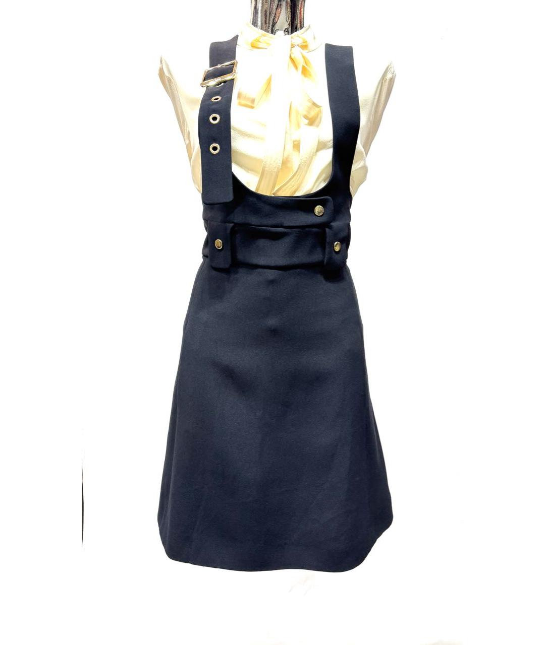 CHLOE Темно-синяя вискозная юбка миди, фото 9