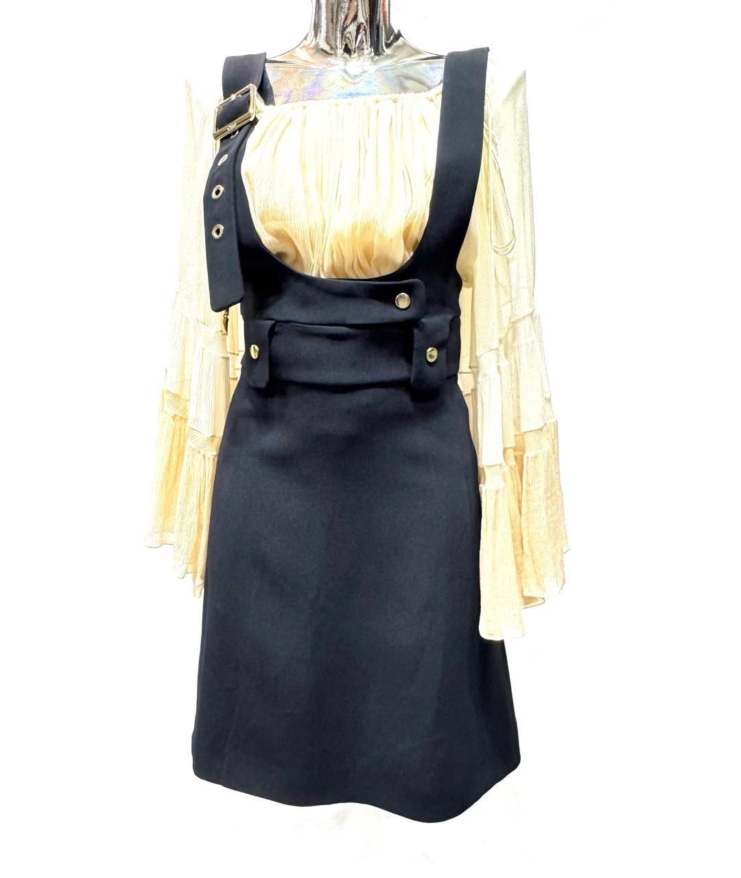 CHLOE Темно-синяя вискозная юбка миди, фото 2