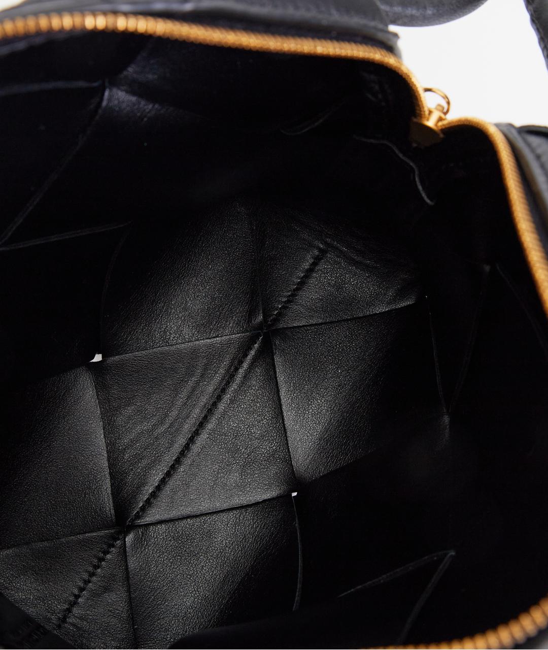 BOTTEGA VENETA Черная кожаная сумка через плечо, фото 5