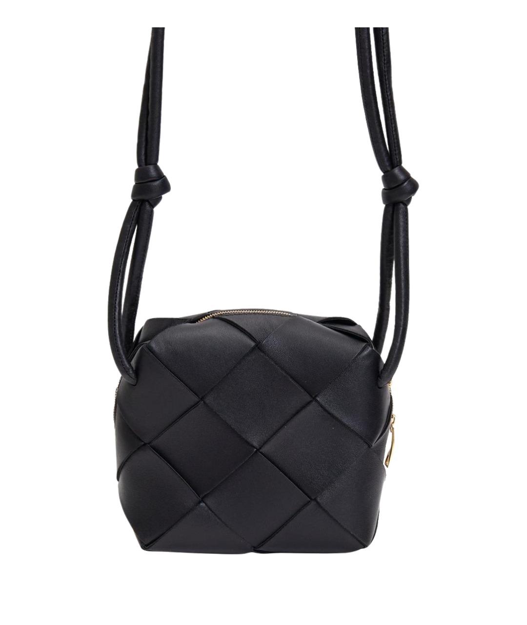 BOTTEGA VENETA Черная кожаная сумка через плечо, фото 1