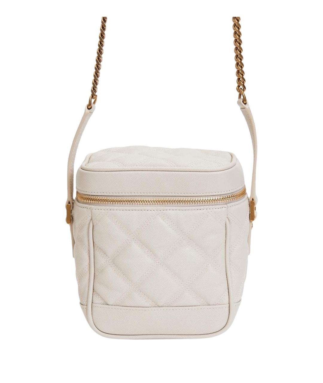 SAINT LAURENT Белая кожаная сумка через плечо, фото 1