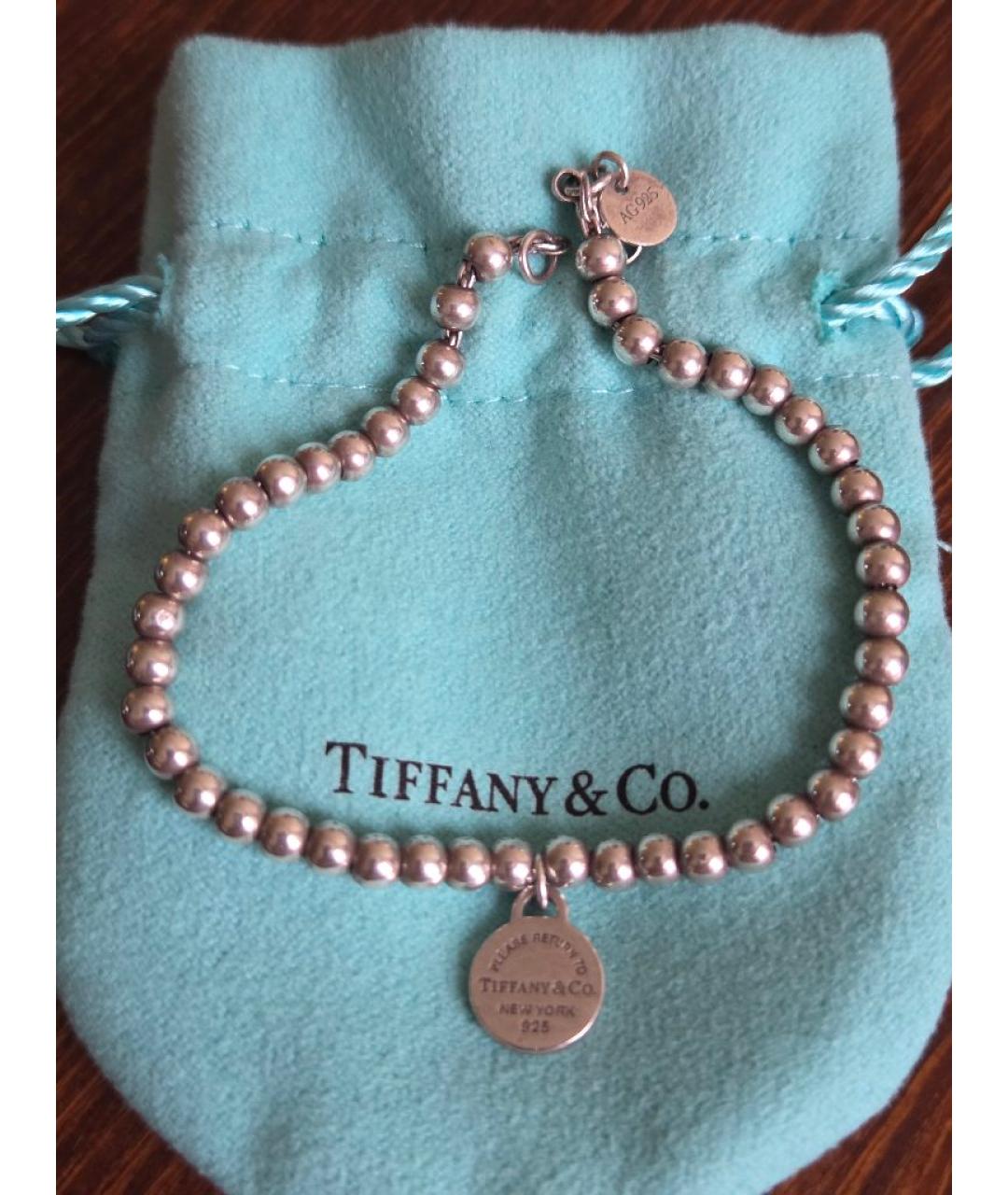 TIFFANY&CO Серебрянный серебряный браслет, фото 5