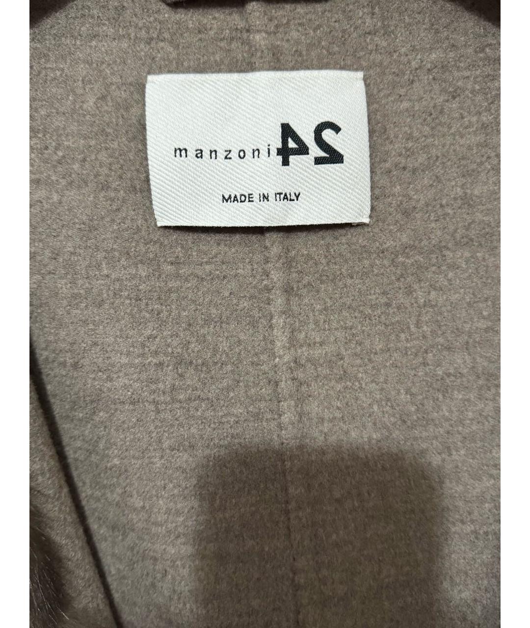 MANZONI 24 Коричневая кашемировая шуба, фото 8