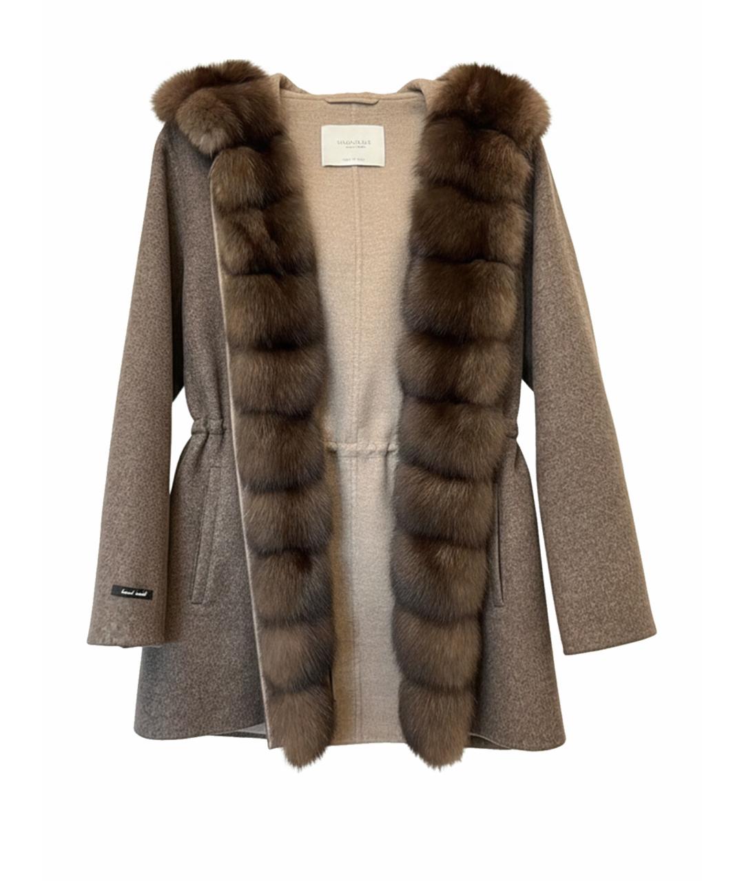 MANZONI 24 Коричневая кашемировая шуба, фото 1