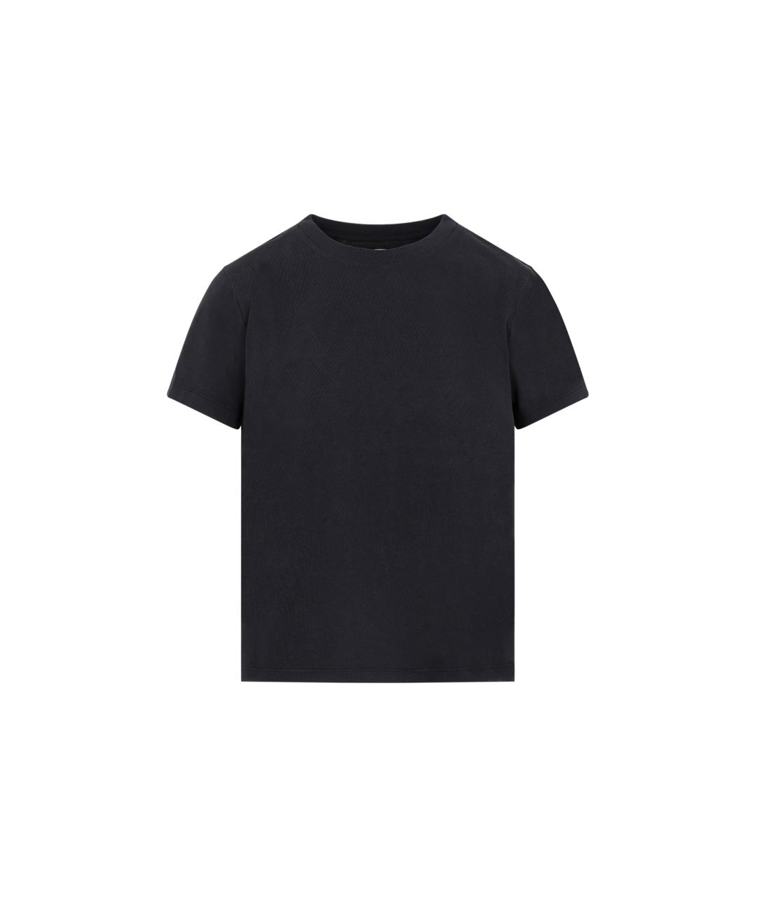 KHAITE Черная хлопковая футболка, фото 1