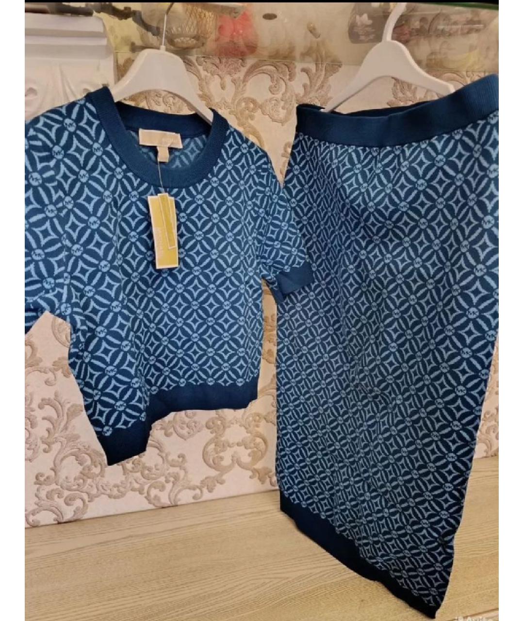 MICHAEL KORS Темно-синий вискозный костюм с юбками, фото 5