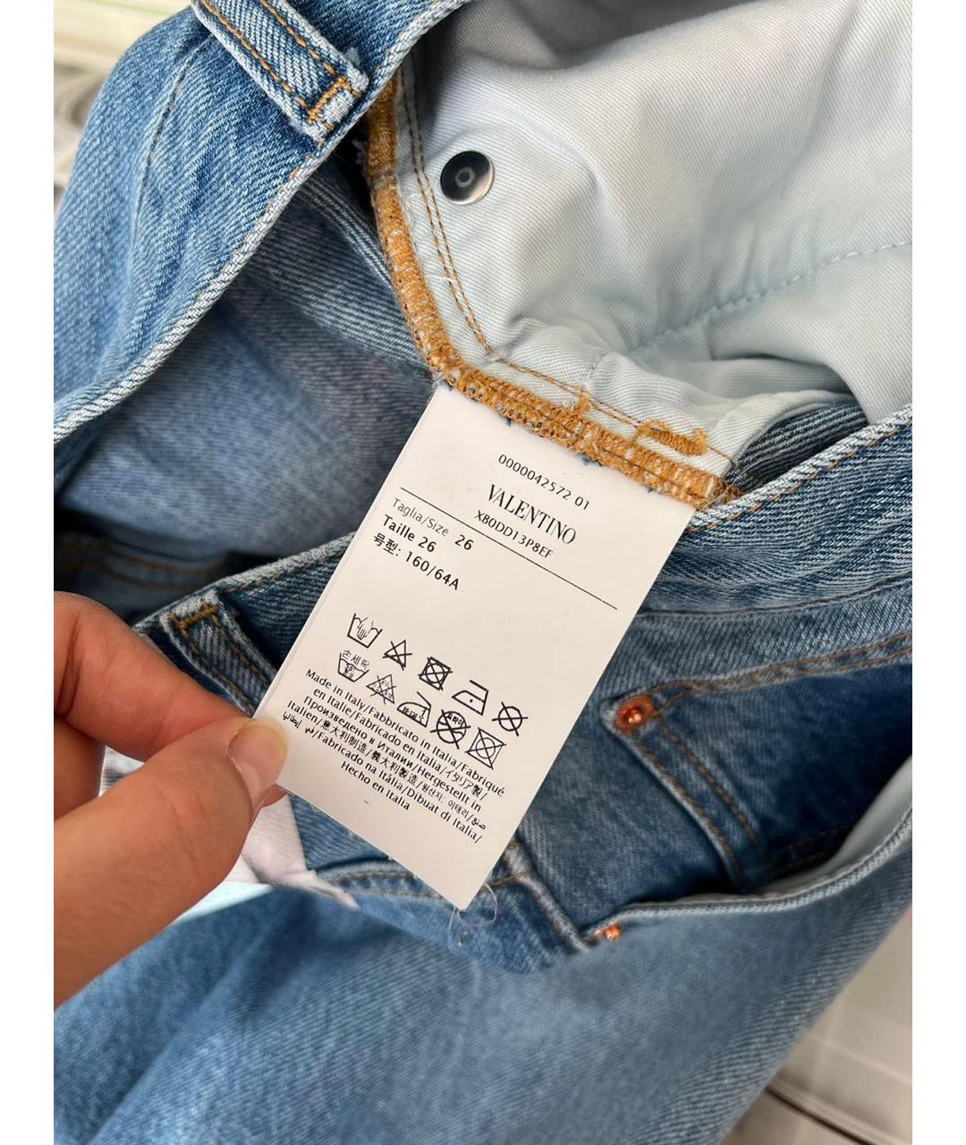 VALENTINO Синие прямые джинсы, фото 4