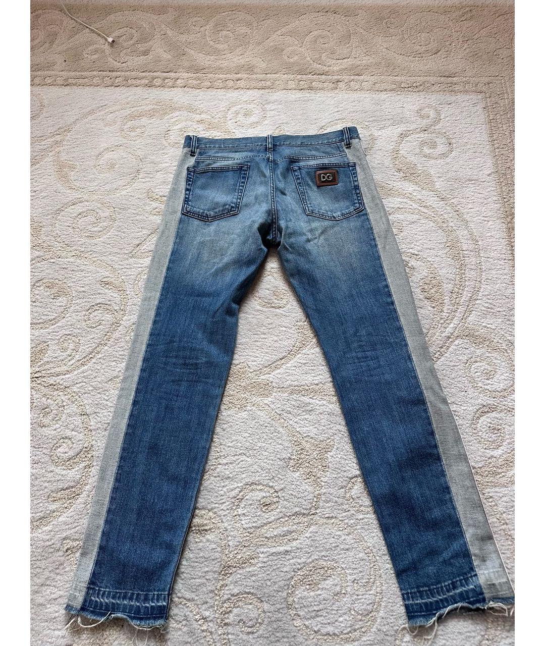 DOLCE&GABBANA Голубые хлопковые джинсы скинни, фото 2