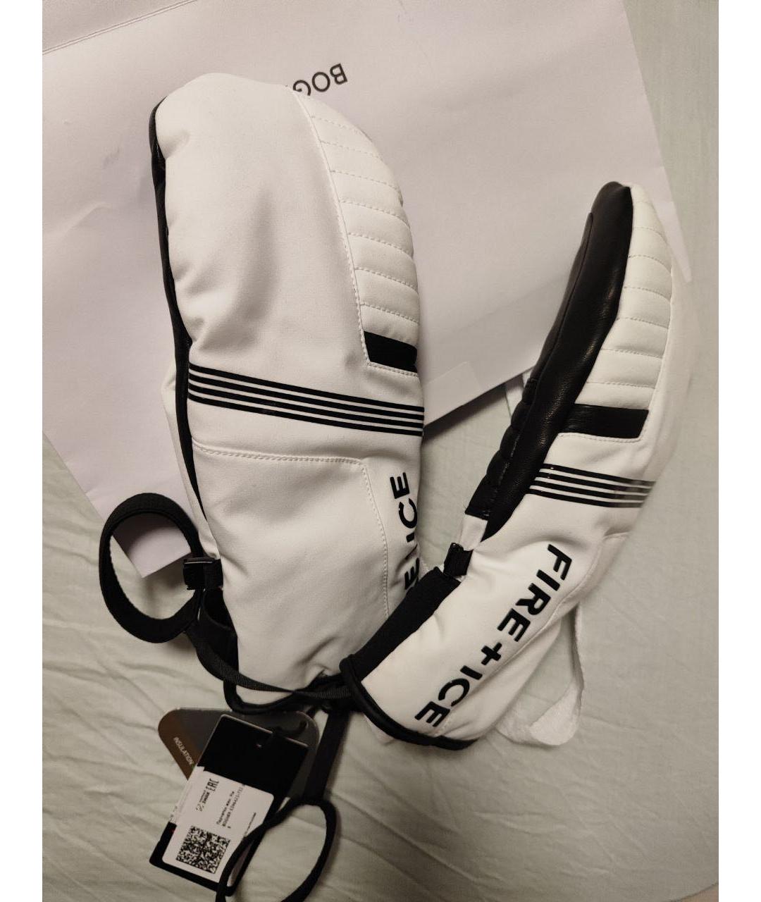 BOGNER Белые синтетические варежки, фото 4