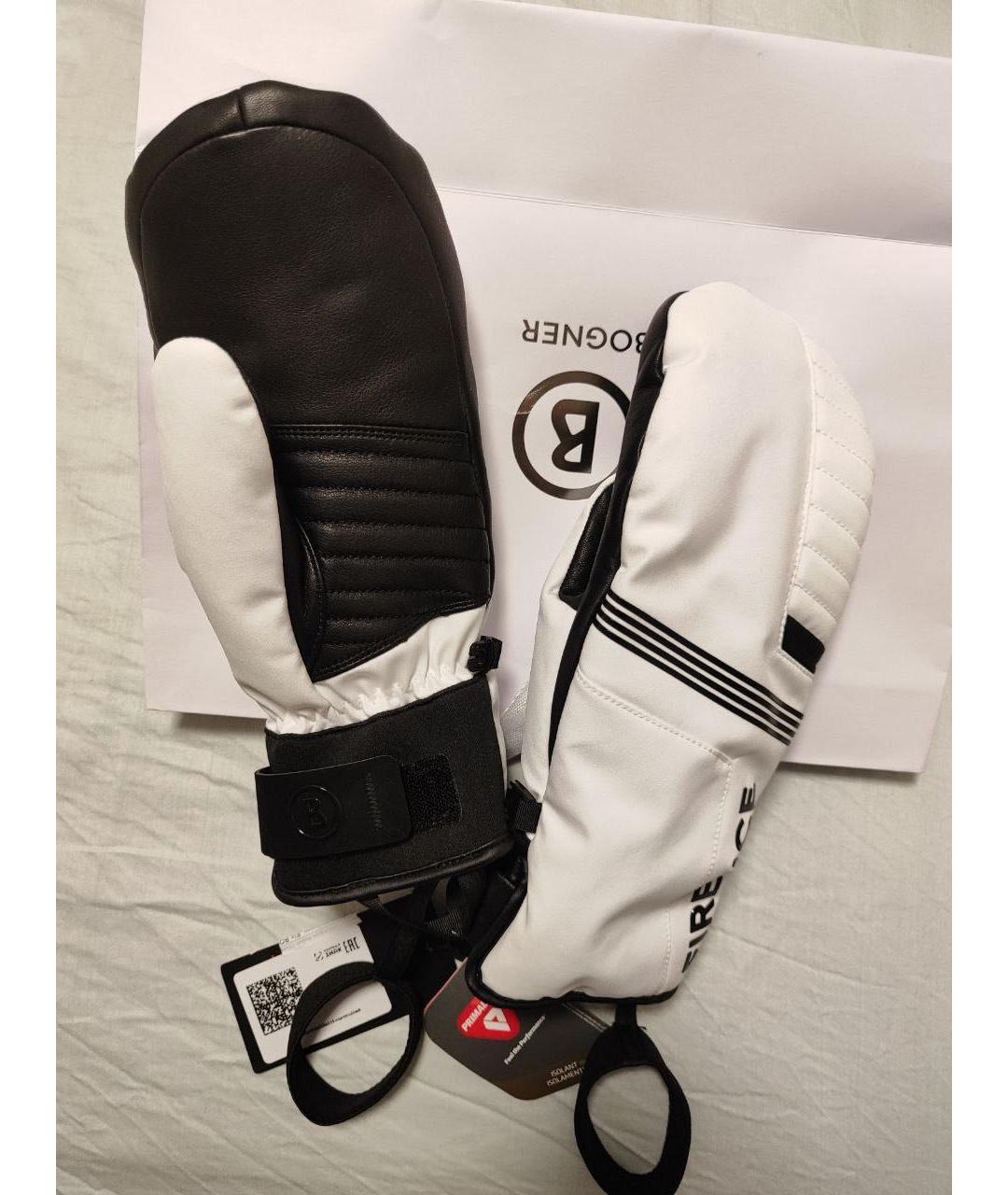 BOGNER Белые синтетические варежки, фото 3