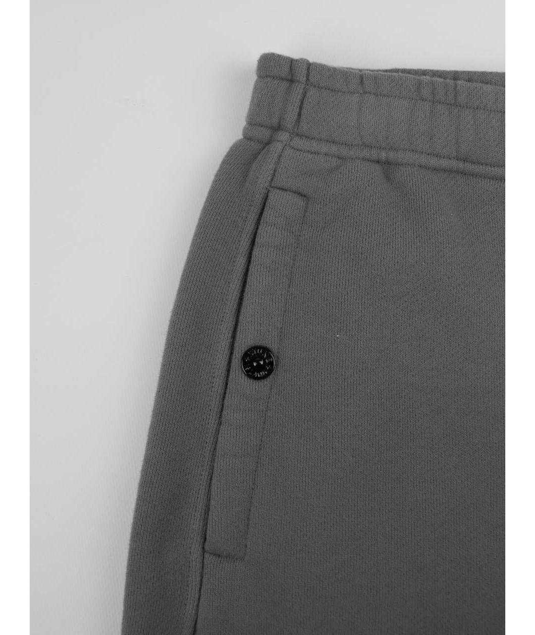 STONE ISLAND Серые хлопковые повседневные брюки, фото 5