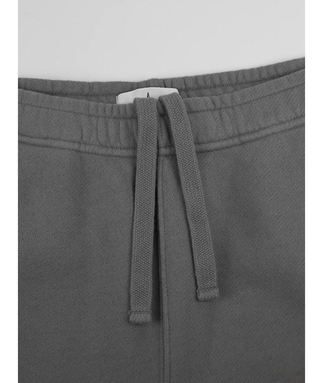 STONE ISLAND Серые хлопковые повседневные брюки, фото 4