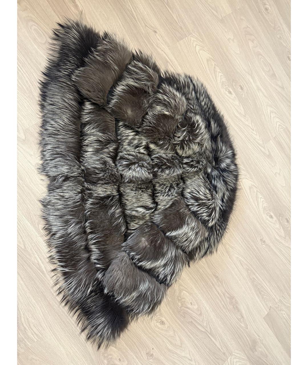 BRASCHI Антрацитовая меховая шуба, фото 2