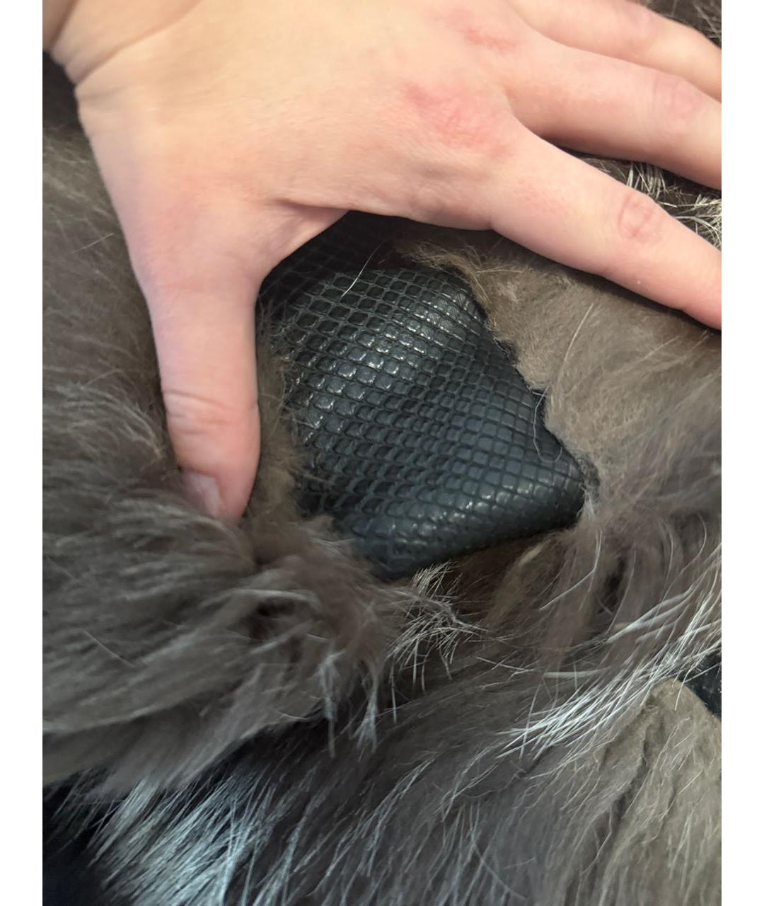 BRASCHI Антрацитовая меховая шуба, фото 3