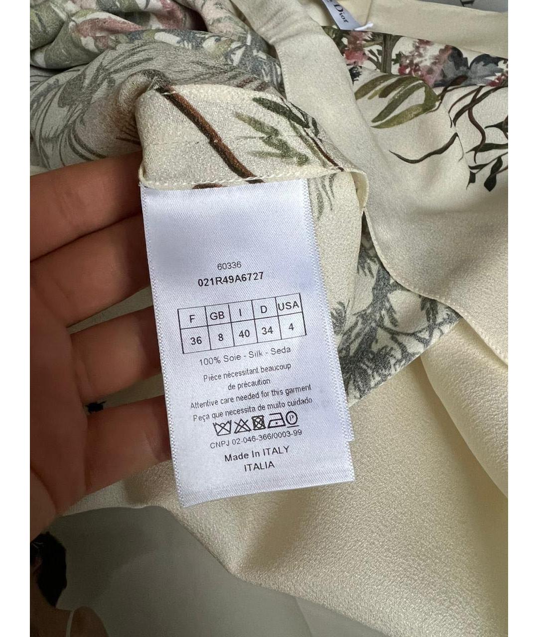 CHRISTIAN DIOR Бежевое повседневное платье, фото 5