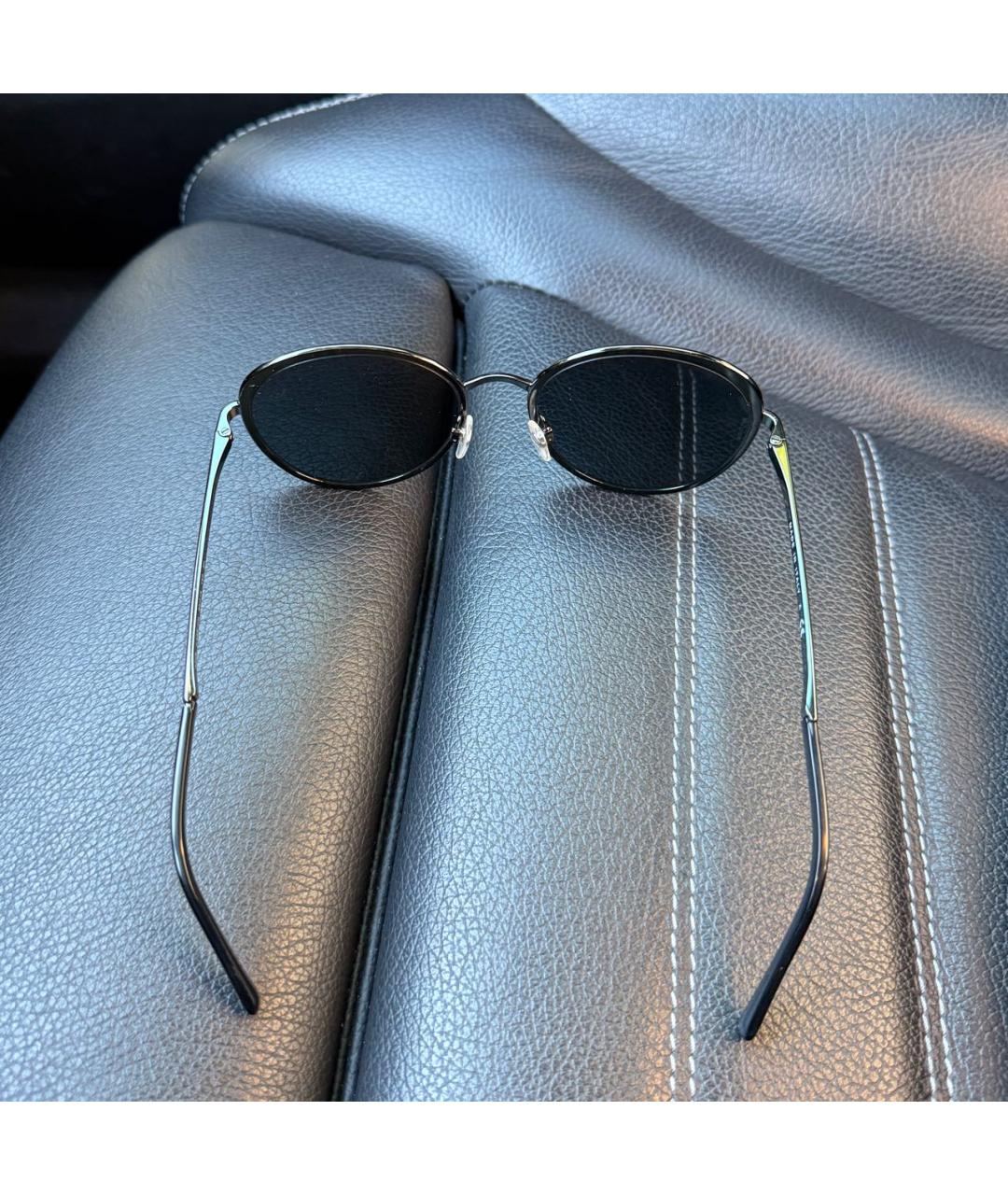 CHANEL Зеленые металлические солнцезащитные очки, фото 3