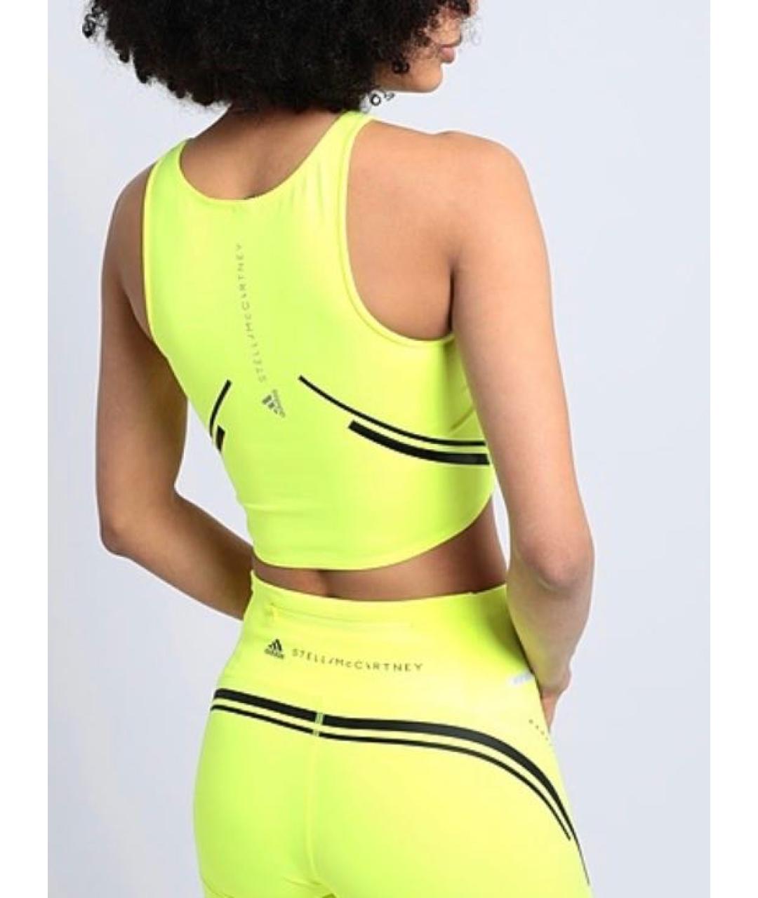 ADIDAS BY STELLA MCCARTNEY Желтая синтетическая футболка, фото 3
